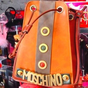 Moschino Brown and Tan Handbag
